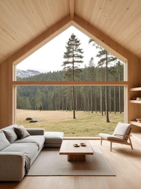 interior ruang keluarga scandinavian