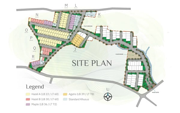 contoh site plan perumahan