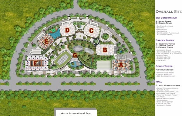 contoh site plan gedung dan mall