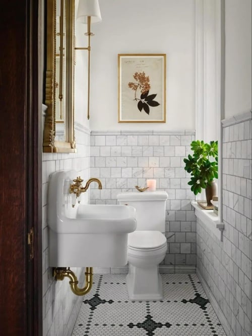 powder room desain cantik elegan