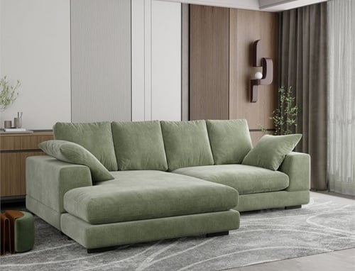 sofa warna hijau cantik