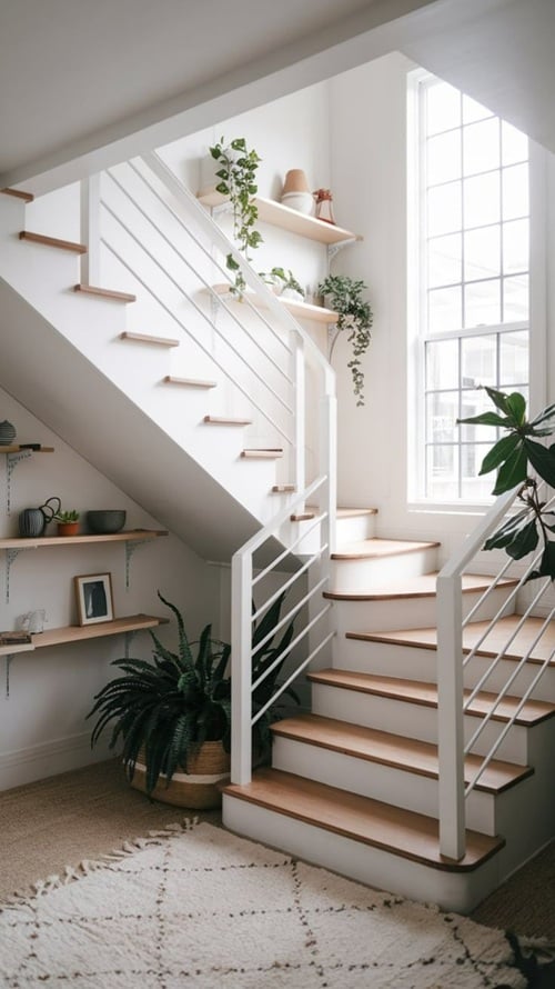 tangga rumah minimalis scandi-boho