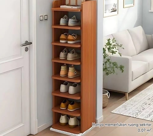 Morning Star Rak Sepatu Kayu Solid