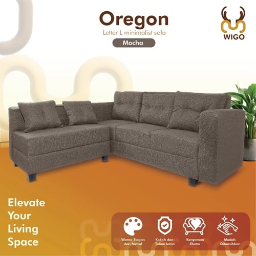 Ctra Furniture WIGO Sofa L Putus Minimalis OREGON